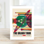 Die Grand Tour | Zukunftsvisionen der NASA Karte<br><div class="desc">Dieses Poster aus der NASA Visions of the Future Serie ehrt die ehrgeizige Mission der Voyager,  Jupiter,  Saturn,  Uranus und Neptun zu studieren. Karo aus der ganzen Serie für mehr Retro-Sci-Fi-Raum-Reise-Bilder. Credit NASA/JPL-Caltech. Verwenden Sie die Entwurfstools,  um einen benutzerdefinierten Text hinzuzufügen oder das Bild zu personalisieren.</div>