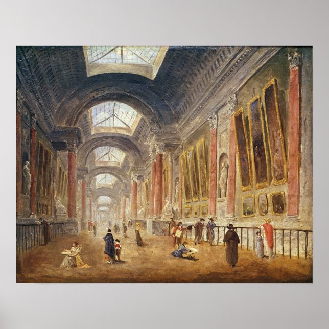 Die Grande Galerie des Louvre Poster (Vorne)
