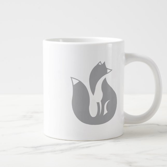 Die graue Fuchs-Tasse Jumbo-Tasse (Rechts)
