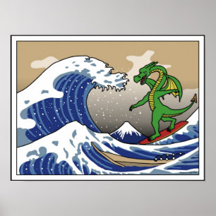 Die graue Welle vor Kakogawa Poster