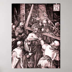 Die gravierte Passionsreihe: Tragen des Kreuzes Poster