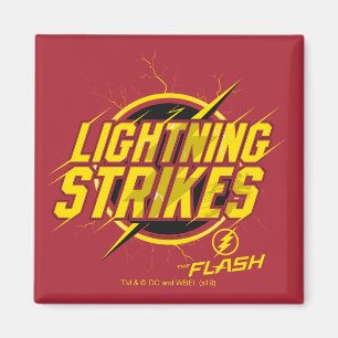 Die grelle   "Blitzschlag-" Grafik Magnet