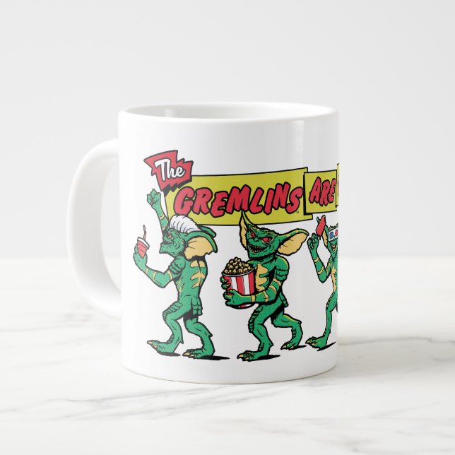 Die Gremlins™ kommen Jumbo-Tasse (Vorderseite Links)