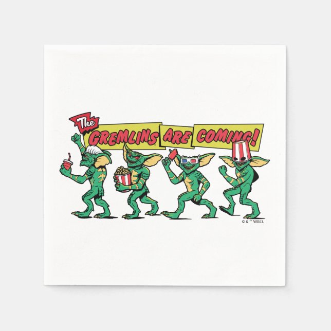 Die Gremlins™ kommen Serviette (Vorderseite)