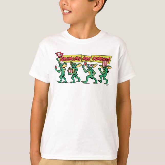 Die Gremlins™ kommen T-Shirt (Vorderseite)