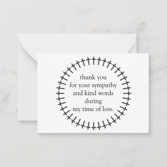 Die Grenze nach der Beerdigung Danke Karte (Vorderseite)