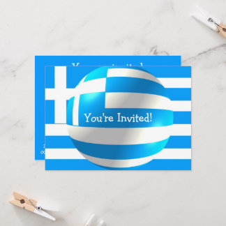 Die griechische Flagge Einladung
