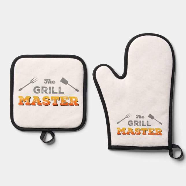 Die GRILLEN des Grillmeisters Pit Boss Ofenhandschuh & Topflappen-Set (Vorderseite)