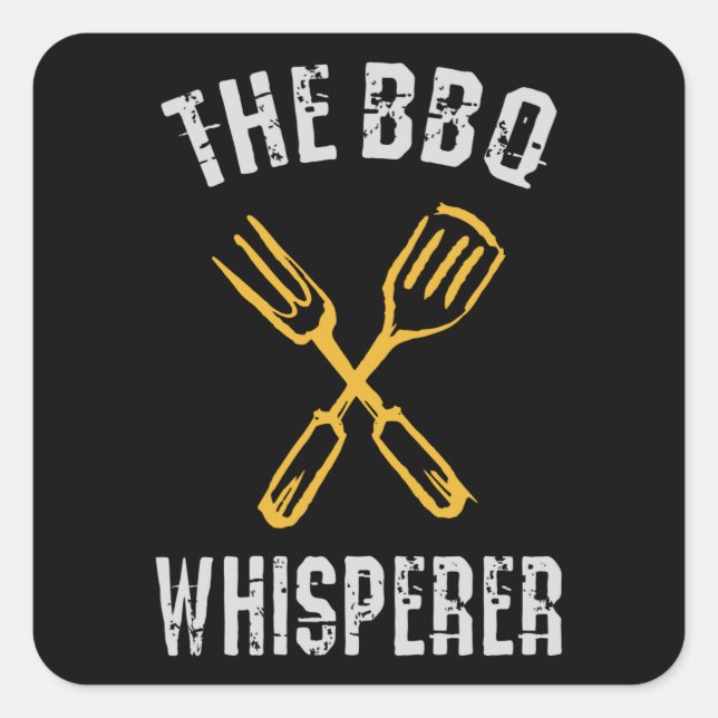 Die GRILLEN Whisperer Quadratischer Aufkleber (Vorderseite)