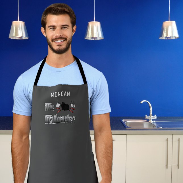 Die Grillmaster Mens Schürze (Cook in style and with a sense of humor with our fun customizable apron. )