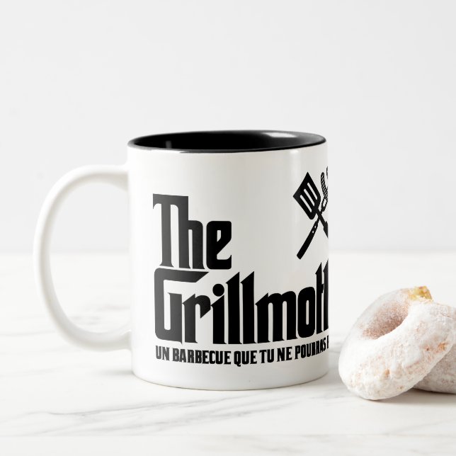Die Grillmutter Zweifarbige Tasse (Mit Donut)