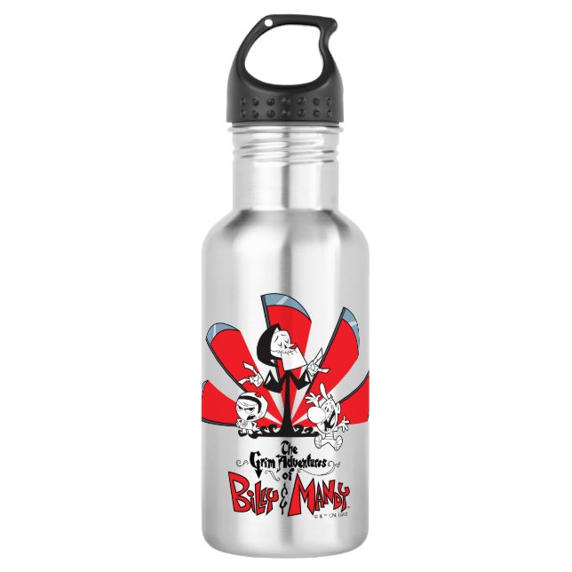 Die grimmigen Abenteuer von Billy & Mandy Scythes  Edelstahlflasche (Vorderseite)