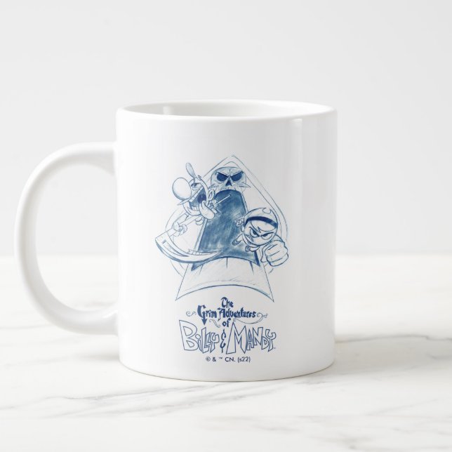 Die grimmigen Abenteuer von Billy & Mandy Sketch A Jumbo-Tasse (Links)