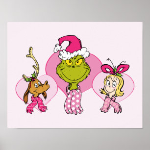 Die Grinch-Crew im rosa Valentinsporträt Poster