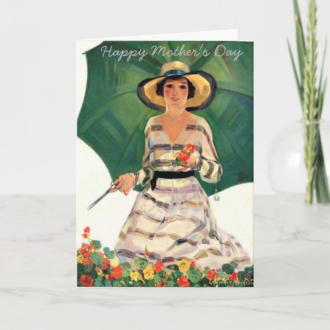 Die Grödner Floral Happy Mütter Day Card Karte (Vorderseite)