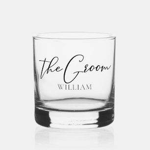 Die Groom angepasste Bachelor-Party-Hochzeit Whiskyglas