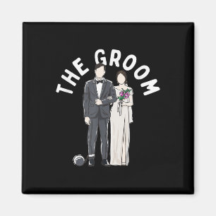 Die Groom-Bachelor-Gruppe Hochzeitsvorschlage Par Magnet