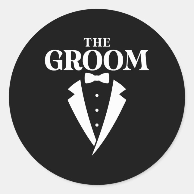 Die Groom-Bachelor-Party Runder Aufkleber (Vorderseite)