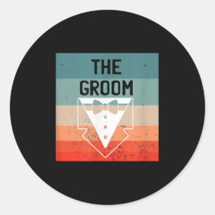 Die Groom Bachelor Party Shirts für Männer Trauzeu Runder Aufkleber