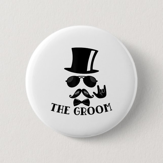 Die Groom-Bachelor-Party-Trauzeugen geben _1 Button (Vorderseite)