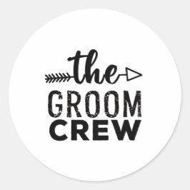 Die Groom-Crew Runder Aufkleber