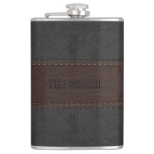 Die Groom Maskuline Brown & Black Leather Textur