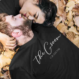Die Groom Personalisiert Chic Moderne Bachelor Par T-Shirt