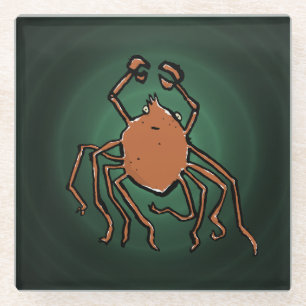 die groovige Meerspinne Glasuntersetzer
