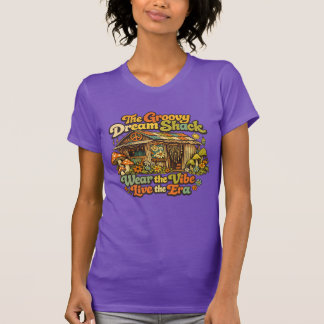 Die Groovy Dream Shack Signature Damen-V-Ausschnit T-Shirt