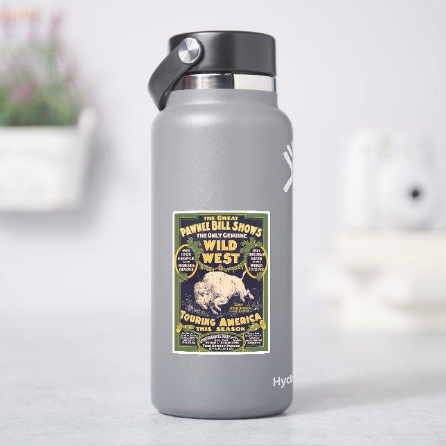 Die großartige "Pawnee Bill" zeigt, Vintages Zirku Aufkleber (HydroFlask)