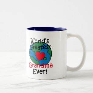 Die großartigste Oma der Welt Herz Zweifarbige Tasse