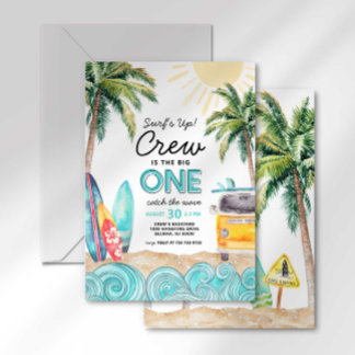 Die große 1-Surf-Geburtstagseinladung Einladung