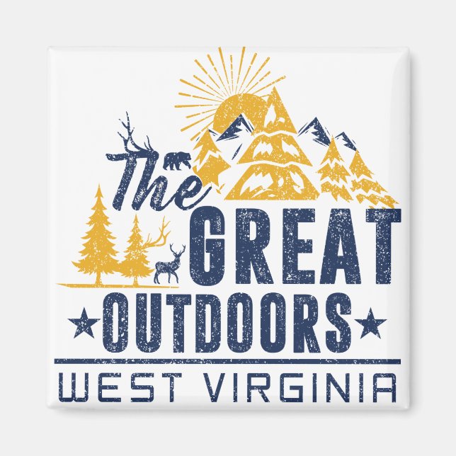 Die große Außenwelt West Virginia Magnet (Vorne)