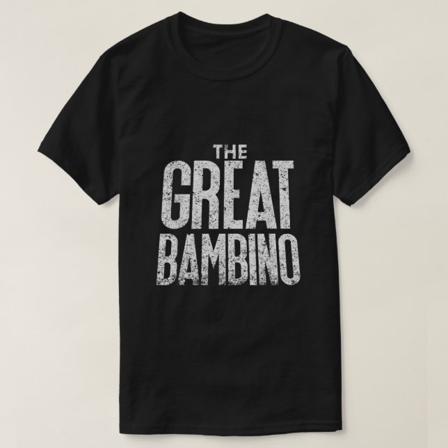 Die große Bambino Baseball-Zuhause führt Hitter T- T-Shirt (Design vorne)
