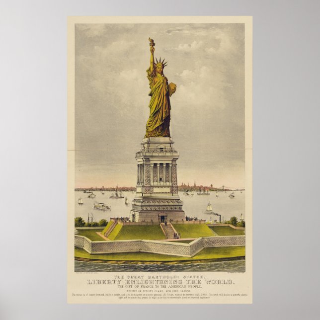 Die große Bartholdi-Freiheitsstatue Poster (Vorne)
