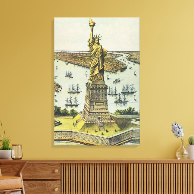 Die große Bartholdi-Statue, Freiheitsstatue Leinwanddruck (Insitu (Wohnzimmer))