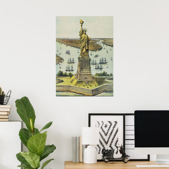 Die große Bartholdi-Statue, Freiheitsstatue Poster (Heimbüro)