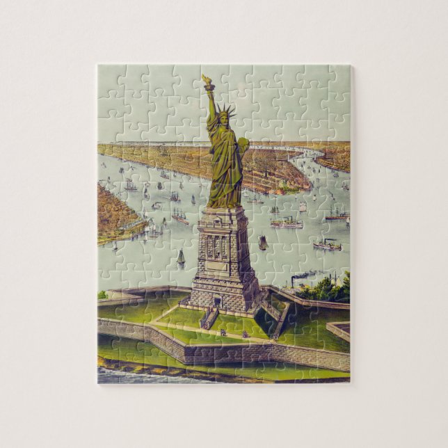 Die große Bartholdi-Statue, Freiheitsstatue Puzzle (Vertikal)