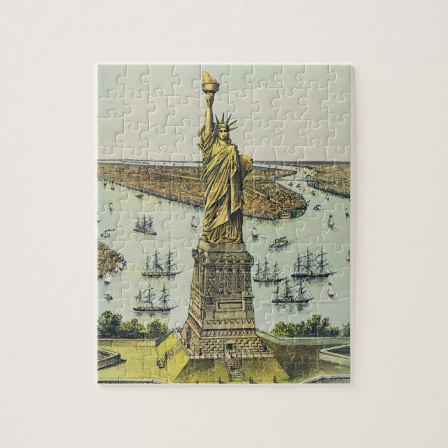 Die große Bartholdi-Statue, Freiheitsstatue Puzzle (Vertikal)
