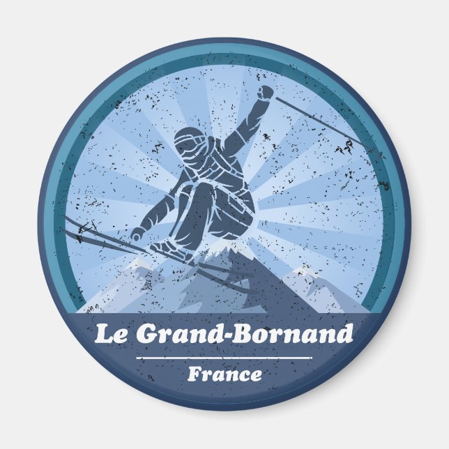 Die Große Bornand Skistation Magnet (Vorne)