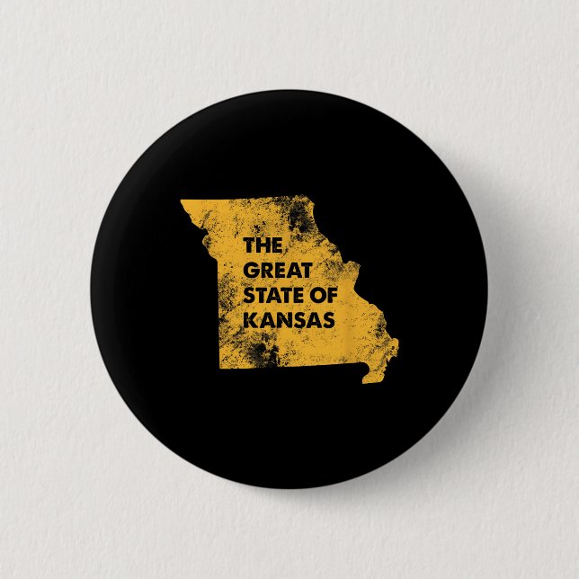 Die große Bundesstaat Kansas Missouri Karte  Button (Vorderseite)