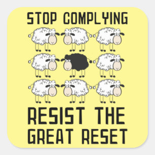 Die große Chance, eine bessere neue Weltordnung au Quadratischer Aufkleber