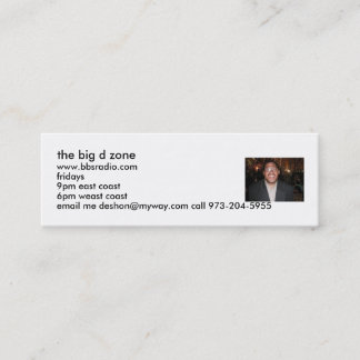 die große d-Zonenkarte Mini Visitenkarte