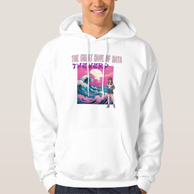 Die große Datenwelle Hoodie (Vorderseite)