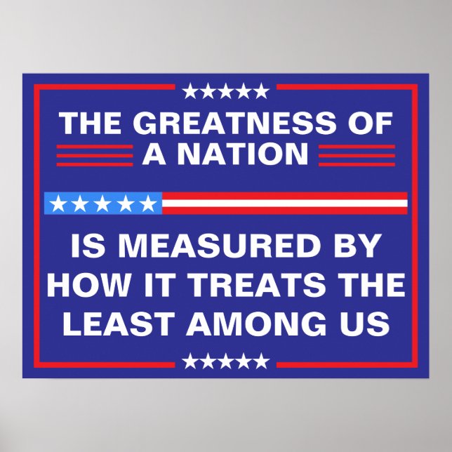 Die Größe einer Nation Politisch Poster (Vorne)