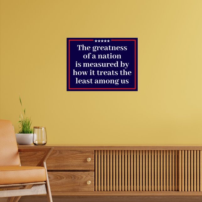 Die Größe einer Nation Politisch Poster (Wohnzimmer 2)
