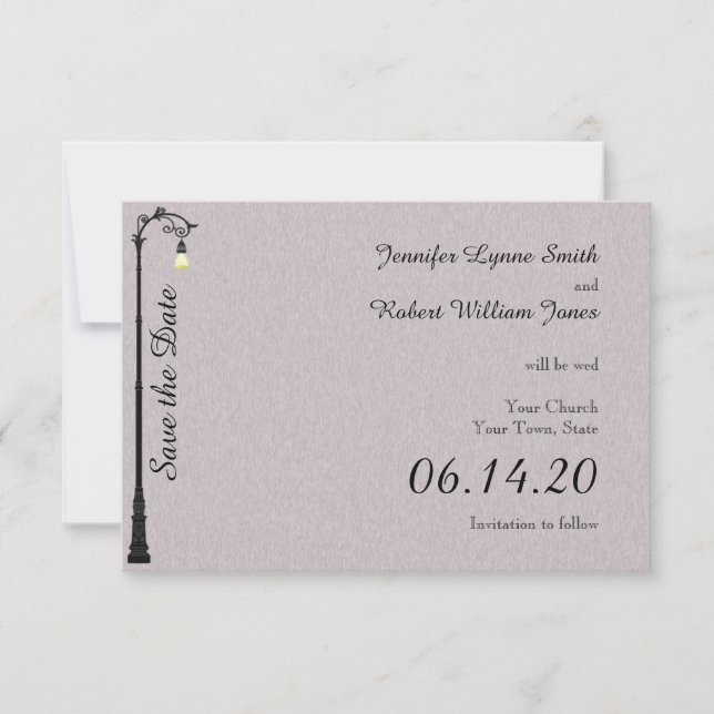 Die große einfache Hochzeit rettet das Datum Save The Date (Vorderseite)