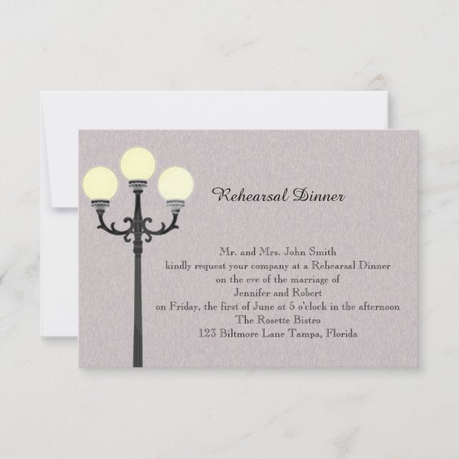 Die große einfache Hochzeits-Probe Einladung (Vorderseite)