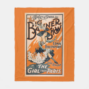 Die große Fahnen-Show "das Mädchen von Paris " Fleecedecke