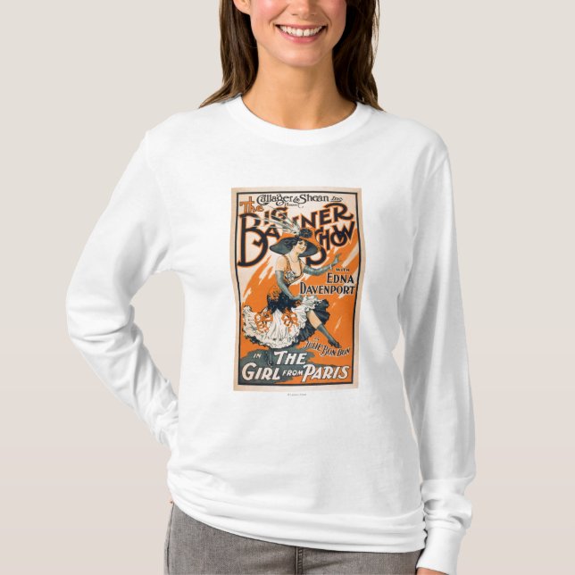 Die große Fahnen-Show "das Mädchen von Paris " T-Shirt (Vorderseite)